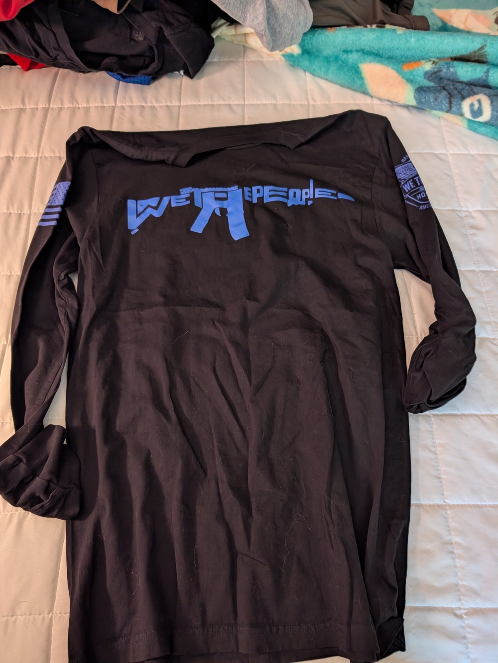 We The People Black Long-Sleeve Graphic Tee